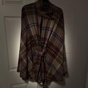 Ralph Lauren Plaid Cape L/XL